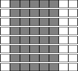 All eight strips are number 124